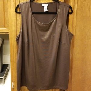 #218 Sparkly Brown Tank 1x